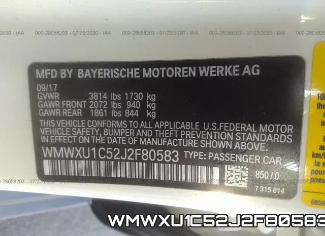 WMWXU1C52J2F80583 фото 10