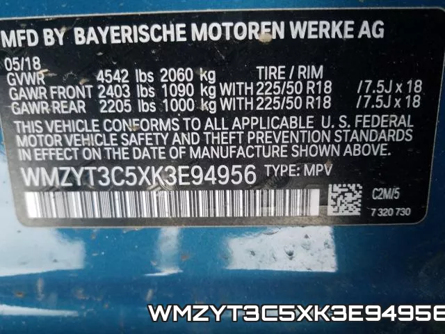 WMZYT3C5XK3E94956 фото 2