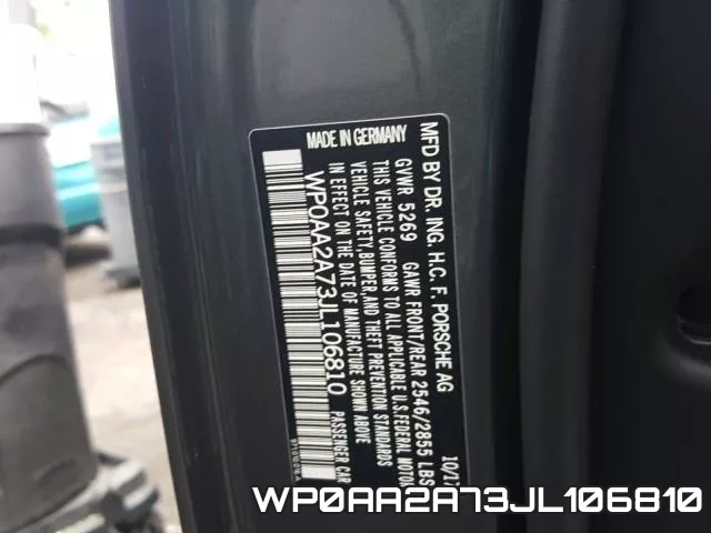 WP0AA2A73JL106810 фото 2