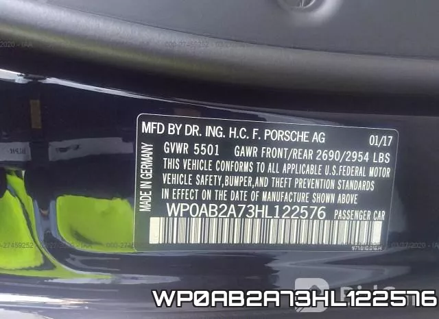 WP0AB2A73HL122576 фото 10