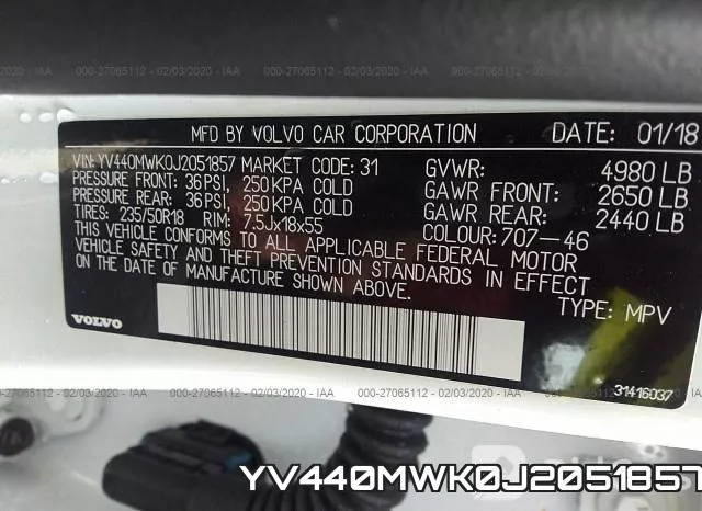 YV440MWK0J2051857 фото 10