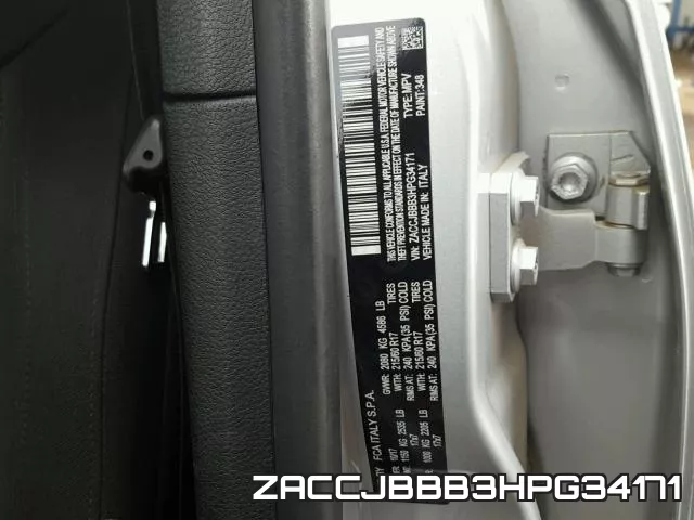 ZACCJBBB3HPG34171 фото 2