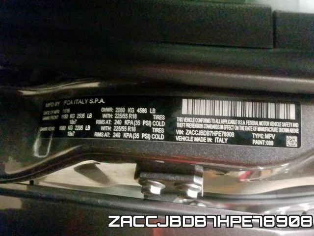 ZACCJBDB7HPE78908 фото 2