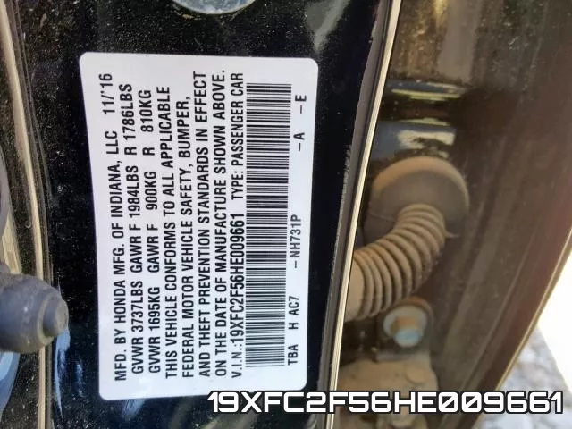 19XFC2F56HE009661 фото 2