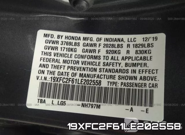 19XFC2F61LE202558 фото 10