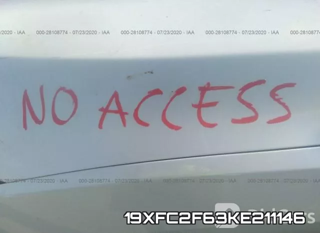 19XFC2F63KE211146 фото 2