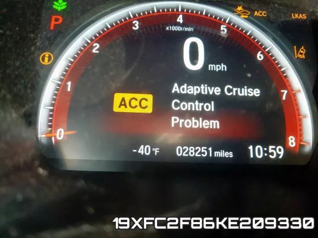 19XFC2F86KE209330 фото 9