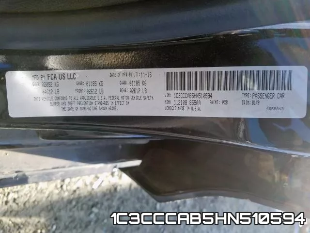 1C3CCCAB5HN510594 фото 2