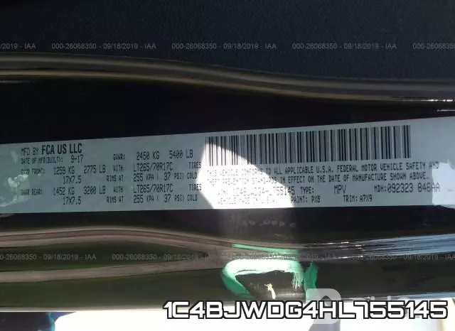 1C4BJWDG4HL755145 фото 10