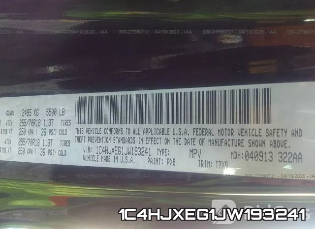1C4HJXEG1JW193241 фото 10