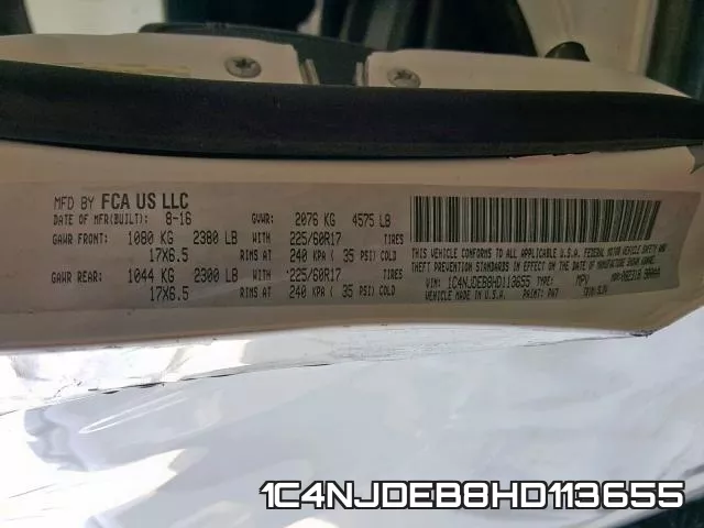 1C4NJDEB8HD113655 фото 2