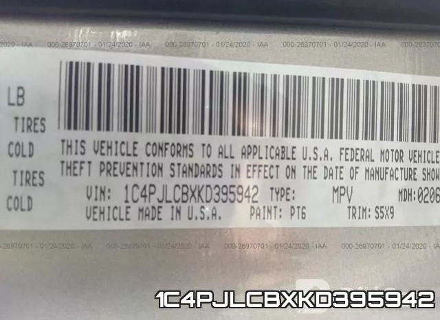 1C4PJLCBXKD395942 фото 10
