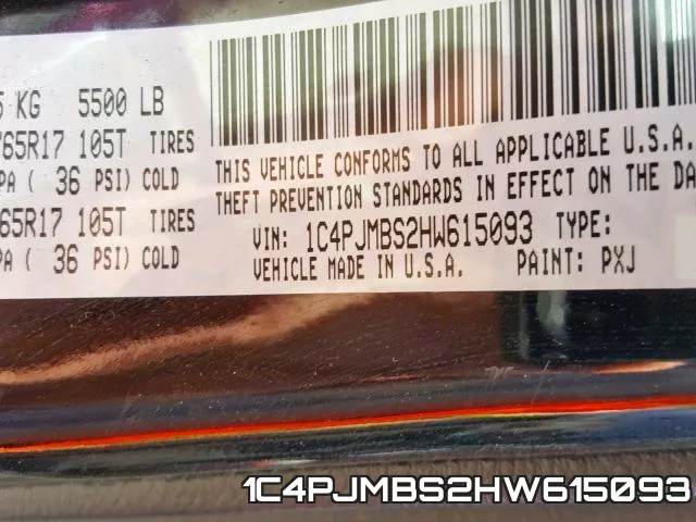 1C4PJMBS2HW615093 фото 2