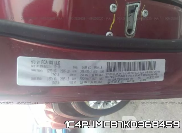 1C4PJMCB7KD368459 фото 10