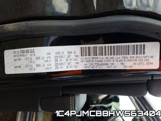 1C4PJMCB8HW563404 фото 2