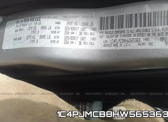 1C4PJMCB8HW565363 фото 10