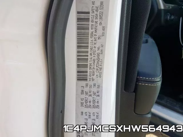 1C4PJMCSXHW564943 фото 2