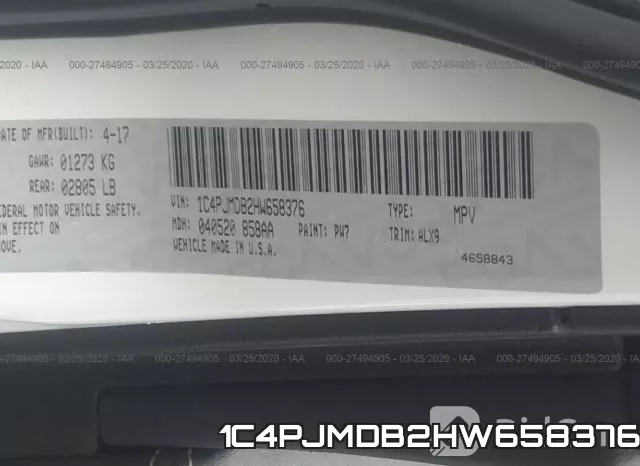 1C4PJMDB2HW658376 фото 10