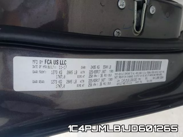 1C4PJMLB1JD601265 фото 2