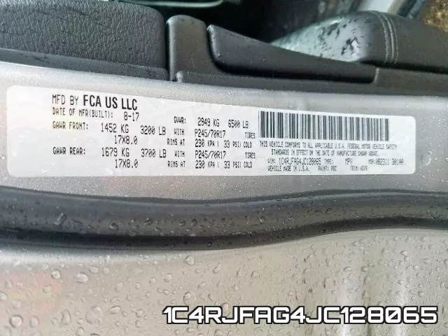 1C4RJFAG4JC128065 фото 2