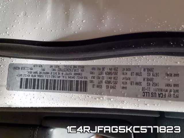 1C4RJFAG5KC577823 фото 2