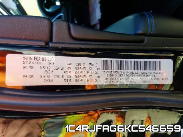 1C4RJFAG6KC546659 фото 2