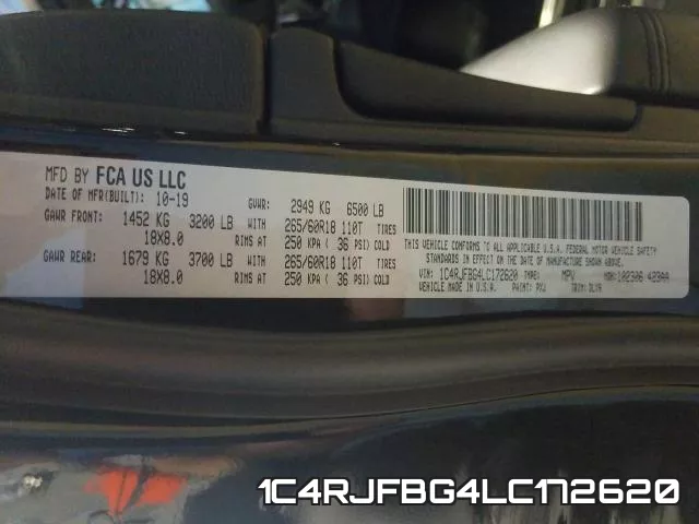 1C4RJFBG4LC172620 фото 2