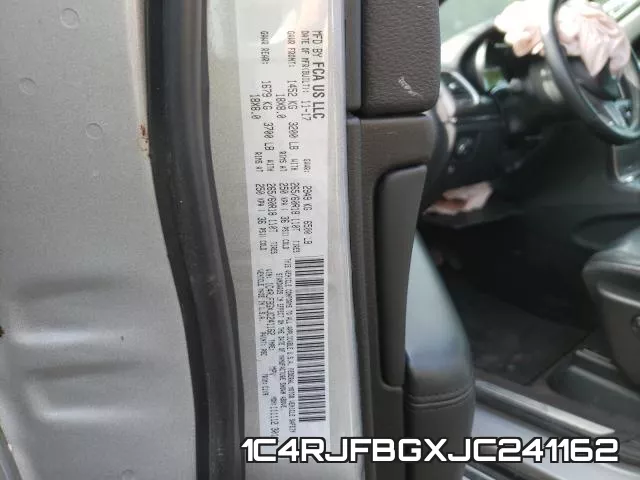 1C4RJFBGXJC241162 фото 2
