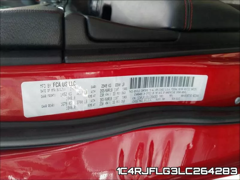 1C4RJFLG3LC264283 фото 2