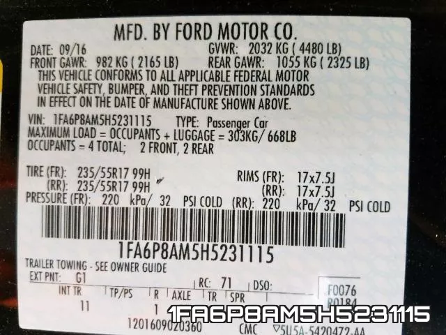 1FA6P8AM5H5231115 фото 2