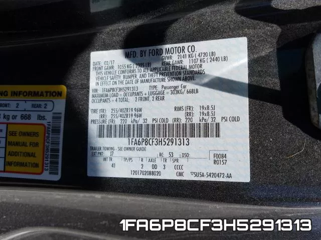 1FA6P8CF3H5291313 фото 2