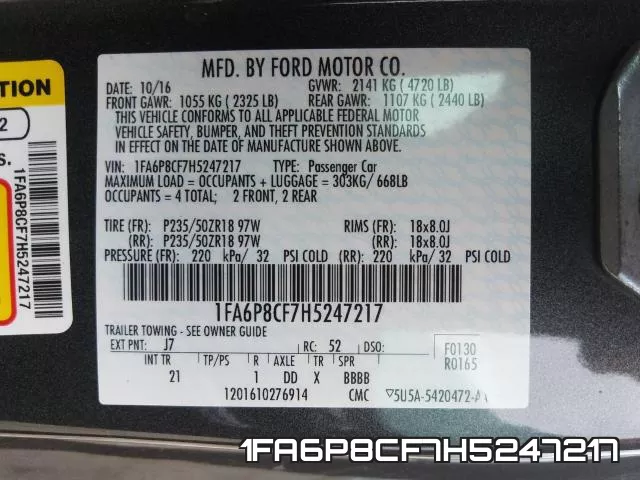 1FA6P8CF7H5247217 фото 2