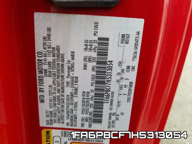 1FA6P8CF7H5313054 фото 2