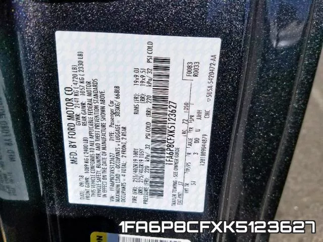 1FA6P8CFXK5123627 фото 2