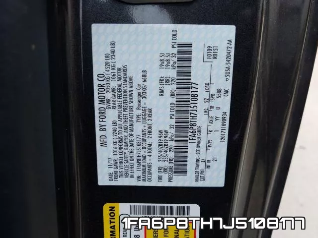 1FA6P8TH7J5108177 фото 2