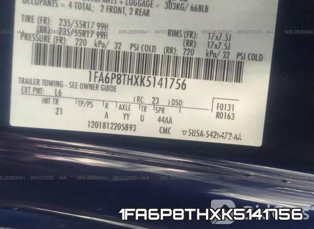 1FA6P8THXK5141756 фото 10