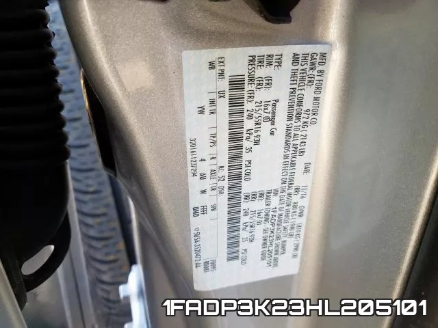 1FADP3K23HL205101 фото 2