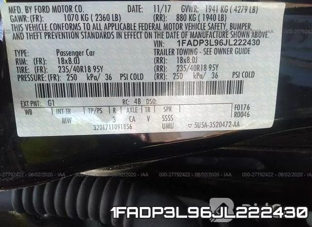 1FADP3L96JL222430 фото 10