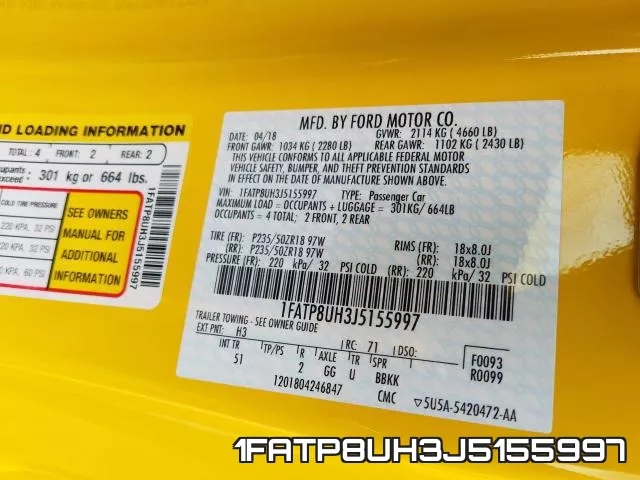 1FATP8UH3J5155997 фото 2
