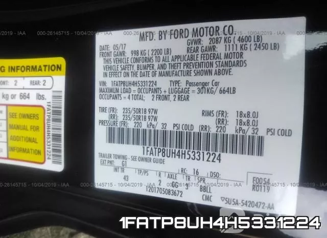 1FATP8UH4H5331224 фото 10