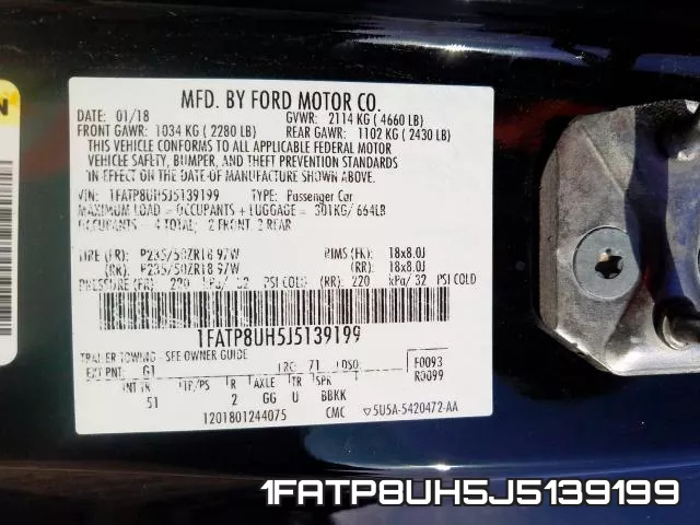 1FATP8UH5J5139199 фото 2
