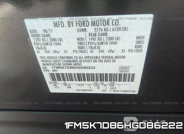 1FM5K7D86HGD86222 фото 10