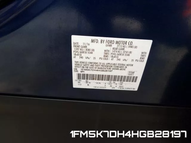 1FM5K7DH4HGB28197 фото 2