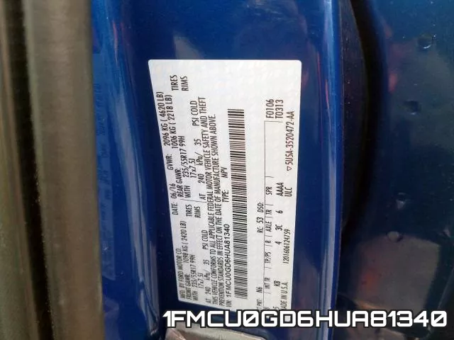 1FMCU0GD6HUA81340 фото 2
