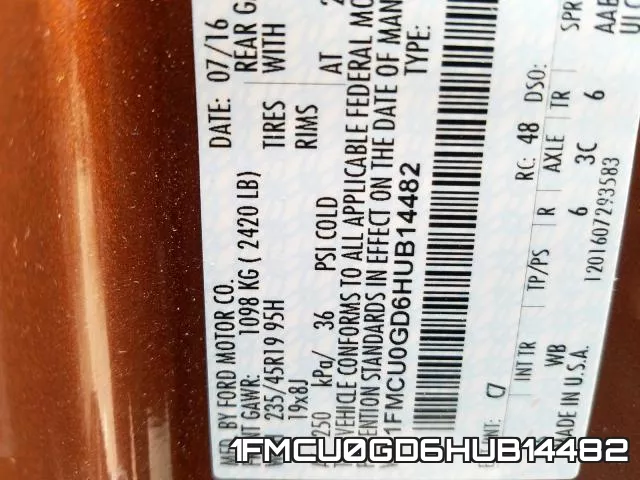 1FMCU0GD6HUB14482 фото 2