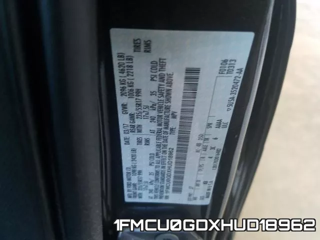 1FMCU0GDXHUD18962 фото 2