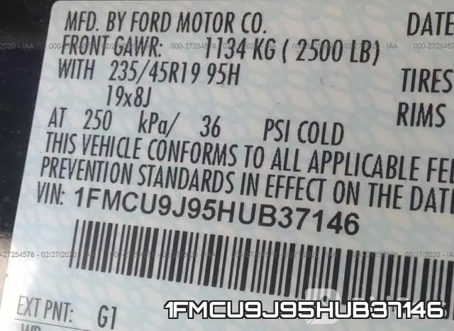 1FMCU9J95HUB37146 фото 10