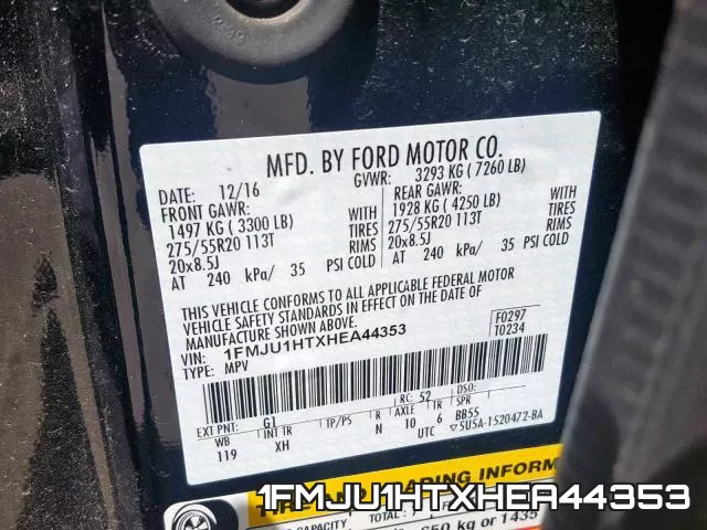 1FMJU1HTXHEA44353 фото 2