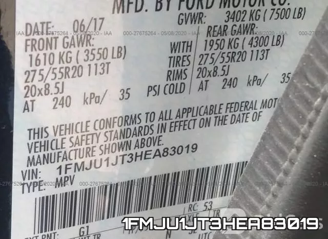 1FMJU1JT3HEA83019 фото 10