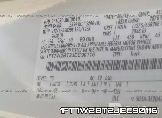 1FT7W2BT2JEC90116 фото 10